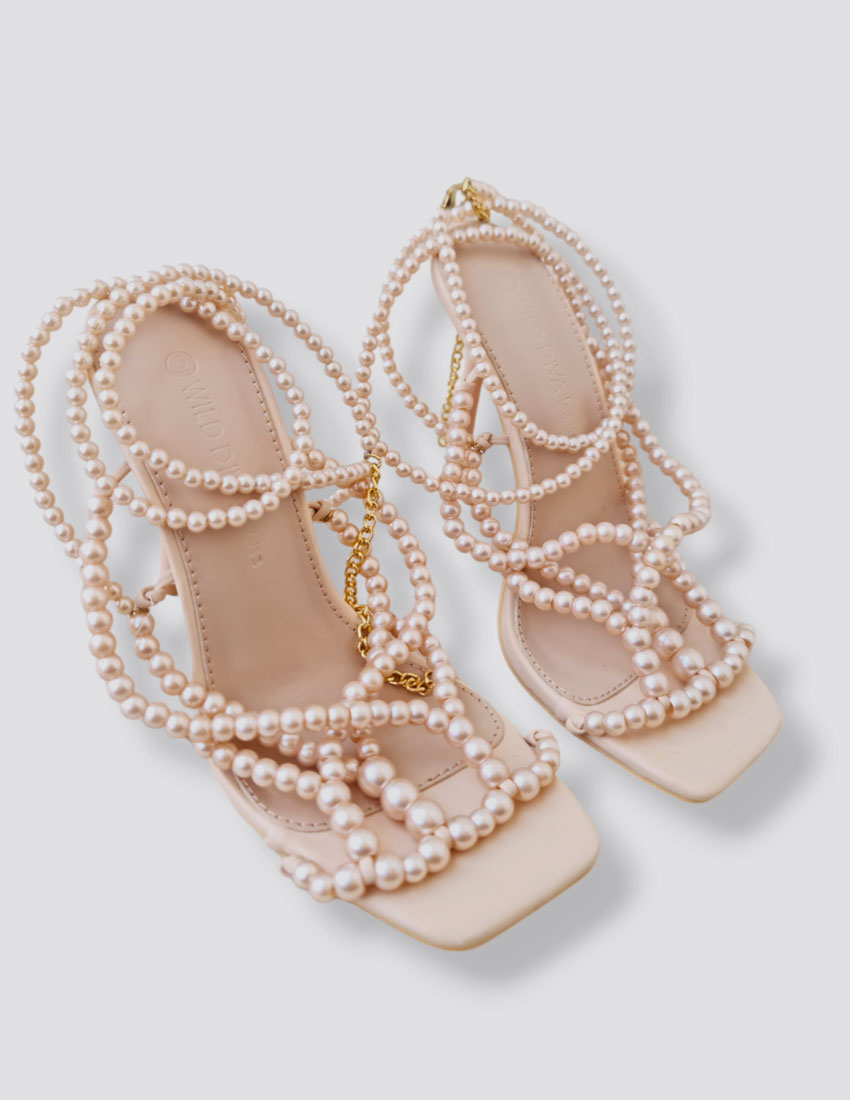 Sandalias tiras perlas